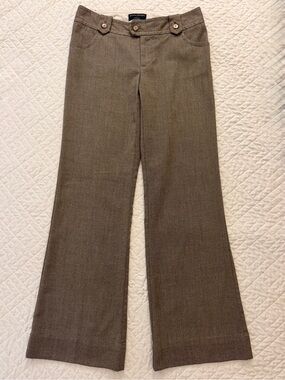 Banana Republic Martin Fit Brown Flare Trouser Pants Size 6 EUC